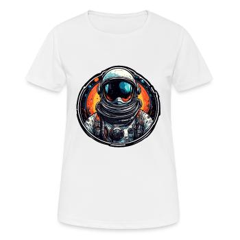 Astronaute / Espace / Vaisseau spatial / Vaisseau spatial / Lune - T-shirt respirant Femme - blanc - Devant - AI Model Female 172 dark (172cm)