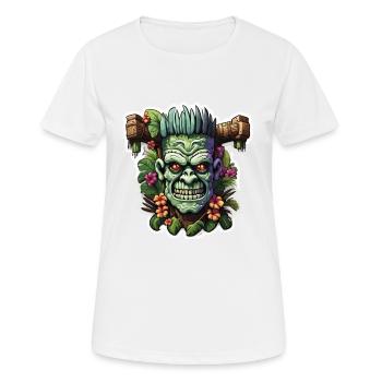 Tiki / Hawaï / Tropical / Île / Culture / Logo - T-shirt respirant Femme - blanc - Devant - AI Model Female 172 dark (172cm)
