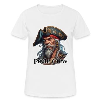 Pirat / Ahoi / Anker / Kapitän / Totenkopf / Rum - Frauen T-Shirt atmungsaktiv - Weiß - Vorne - AI Model Female 172 dark (172cm)