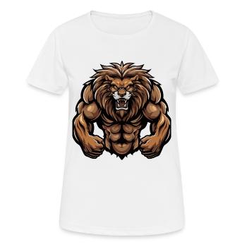 Leo Muscles Fitness - T-shirt respirant Femme - blanc - Devant - AI Model Female 172 dark (172cm)