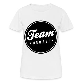Team Mitglied - Frauen T-Shirt atmungsaktiv - Weiß - Vorne - AI Model Female 172 dark (172cm)