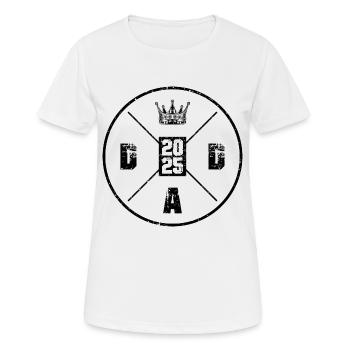 Dad 2025 Vaterschaft Papa - Frauen T-Shirt atmungsaktiv - Weiß - Vorne - AI Model Female 172 dark (172cm)