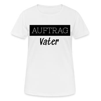 Commander Père Famille Cadeau Drôle - T-shirt respirant Femme - blanc - Devant - AI Model Female 172 dark (172cm)