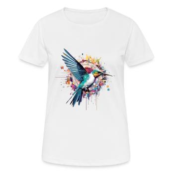 Kolibri Vogel Tierfreiheit Welt Tierwelt - Frauen T-Shirt atmungsaktiv - Weiß - Vorne - AI Model Female 172 dark (172cm)