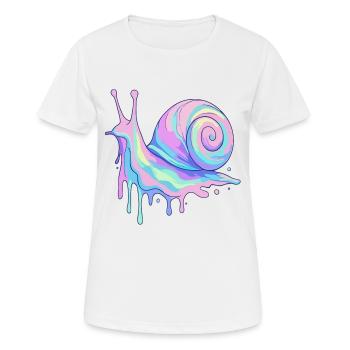 Pastel Snail - Women's Breathable T-Shirt - white - Front - AI Model Female 172 dark (172cm)