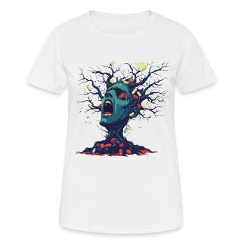 Pillenbaum Albtraum - Frauen T-Shirt atmungsaktiv - Weiß - Vorne - AI Model Female 172 dark (172cm)