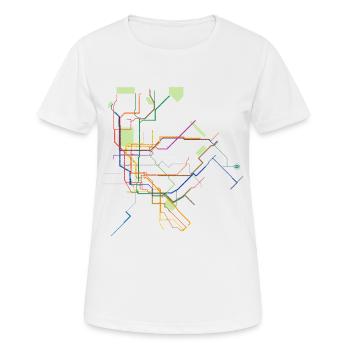 Métro métro plan New York - T-shirt respirant Femme - blanc - Devant - AI Model Female 172 dark (172cm)