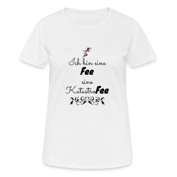 Fee - Frauen T-Shirt atmungsaktiv - Weiß - Vorne - AI Model Female 172 dark (172cm)