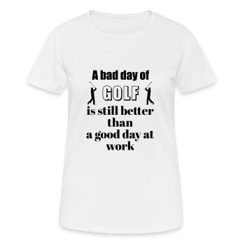 Paroles de golf - T-shirt respirant Femme - blanc - Devant - AI Model Female 172 dark (172cm)