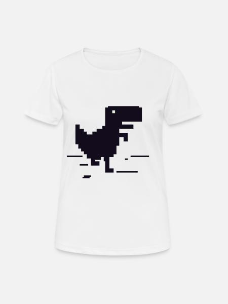 Retro pixel dinosaur - Women's Breathable T-Shirt - white