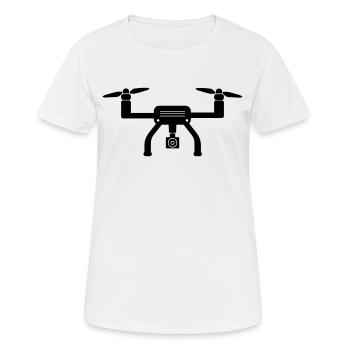 drone - T-shirt respirant Femme - blanc - Devant - AI Model Female 172 dark (172cm)