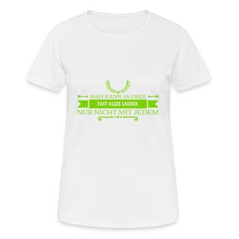 Humor hat man oder nicht - Frauen T-Shirt atmungsaktiv - Weiß - Vorne - AI Model Female 172 dark (172cm)