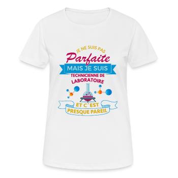 Technicienne de laboratoire parfaite shirt cadeau - T-shirt respirant Femme - blanc - Devant - AI Model Female 172 dark (172cm)
