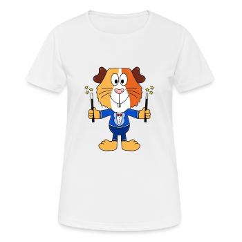 ZAUBERER - ZAUBERN - MAGIER - MEERSCHWEINCHEN - Frauen T-Shirt atmungsaktiv - Weiß - Vorne - AI Model Female 172 dark (172cm)