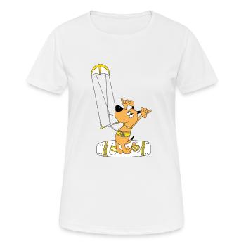 HUND - KITER - KITESURFER - KITE - KITEN - SPORT - Frauen T-Shirt atmungsaktiv - Weiß - Vorne - AI Model Female 172 dark (172cm)