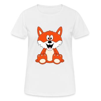 FUCHS - TIER - KINDER - BABY - Frauen T-Shirt atmungsaktiv - Weiß - Vorne - AI Model Female 172 dark (172cm)