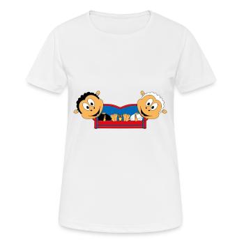SCHAFE - SOFA - RELAXEN - URLAUB - WOCHENENDE - Frauen T-Shirt atmungsaktiv - Weiß - Vorne - AI Model Female 172 dark (172cm)