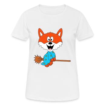 FUCHS - HEXENBESEN - HEXE - TIER - KIND - BABY - Frauen T-Shirt atmungsaktiv - Weiß - Vorne - AI Model Female 172 dark (172cm)