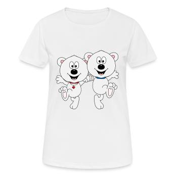 EISBÄREN - TANZEN - LIEBE - TANZPAAR - TIERE - Frauen T-Shirt atmungsaktiv - Weiß - Vorne - AI Model Female 172 dark (172cm)