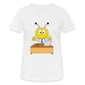 FLEIßIGES BIENCHEN - BIENE - ARBEIT - BERUF - JOB - Frauen T-Shirt atmungsaktiv - Weiß - Vorne - AI Model Female 172 dark (172cm)