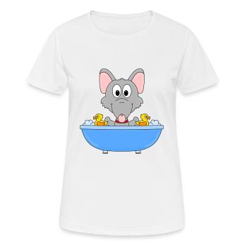 WASSERRATTE - RATTE - BADEWANNE - TIERISCH - Frauen T-Shirt atmungsaktiv - Weiß - Vorne - AI Model Female 172 dark (172cm)