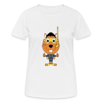 TAUCHER - BIBER - OTTER - MARDER - TAUCHEN - Frauen T-Shirt atmungsaktiv - Weiß - Vorne - AI Model Female 172 dark (172cm)