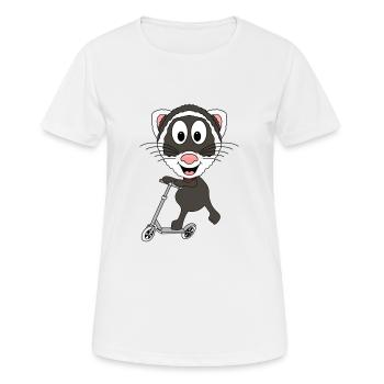 ROLLER - FRETTCHEN - TIER - TIERISCH - FUNSPORT - Frauen T-Shirt atmungsaktiv - Weiß - Vorne - AI Model Female 172 dark (172cm)
