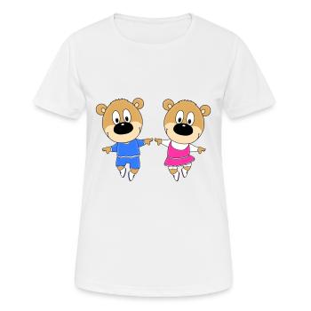 TEDDYS - TANZSCHULE - TANZEN - TANZPAAR - LIEBE - Frauen T-Shirt atmungsaktiv - Weiß - Vorne - AI Model Female 172 dark (172cm)
