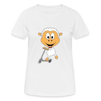 SCHAF - ROLLER - TIER - TIERISCH - SPORT - Frauen T-Shirt atmungsaktiv - Weiß - Vorne - AI Model Female 172 dark (172cm)