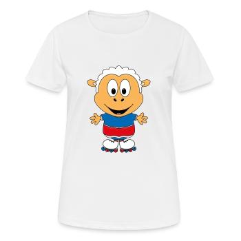 SCHAF - INLINE SKATES - SPORT - TIER - INLINER - Frauen T-Shirt atmungsaktiv - Weiß - Vorne - AI Model Female 172 dark (172cm)