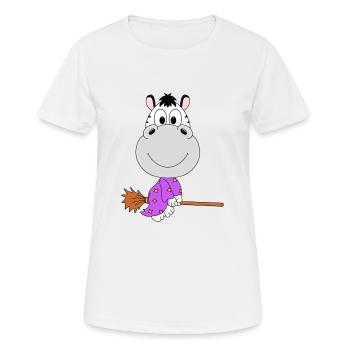 ZEBRA - HEXEN - HEXENBESEN - TIER - KINDER - BABY - Frauen T-Shirt atmungsaktiv - Weiß - Vorne - AI Model Female 172 dark (172cm)