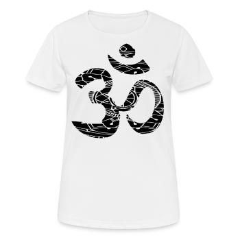 Mantra Ganesha, mantra OM, symbole AUM, yoga - T-shirt respirant Femme - blanc - Devant - AI Model Female 172 dark (172cm)