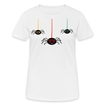 Spinnen Tiere Halloween - Frauen T-Shirt atmungsaktiv - Weiß - Vorne - AI Model Female 172 dark (172cm)