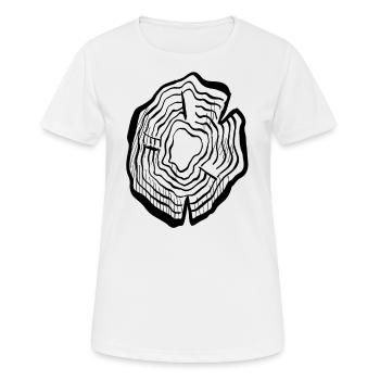 Anneaux d’arbre - T-shirt respirant Femme - blanc - Devant - AI Model Female 172 dark (172cm)