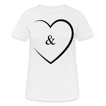 & und Zeichen Hochzeit - Frauen T-Shirt atmungsaktiv - Weiß - Vorne - AI Model Female 172 dark (172cm)