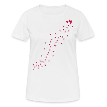 Herz Rote herzen - Frauen T-Shirt atmungsaktiv - Weiß - Vorne - AI Model Female 172 dark (172cm)