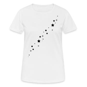 Étoile filante noire - T-shirt respirant Femme - blanc - Devant - AI Model Female 172 dark (172cm)