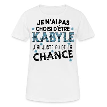 Kabyle Kabylie Pays Algérie Origine Humour Cadeau - T-shirt respirant Femme - blanc - Devant - AI Model Female 172 dark (172cm)