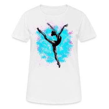 Dance - Frauen T-Shirt atmungsaktiv - Weiß - Vorne - AI Model Female 172 dark (172cm)
