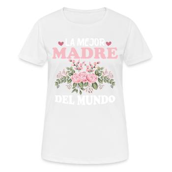 The best mom in the world - Women's Breathable T-Shirt - white - Front - AI Model Female 172 dark (172cm)