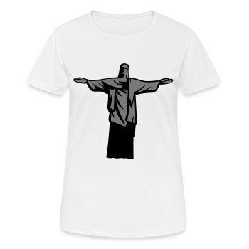 christ redempteur statue rio janeiro - T-shirt respirant Femme - blanc - Devant - AI Model Female 172 dark (172cm)