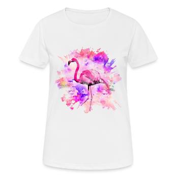 Flamingo - T-shirt respirant Femme - blanc - Devant - AI Model Female 172 dark (172cm)
