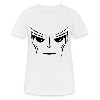 COMIC CARTOON SUPERHELD SUPERHERO - T-shirt respirant Femme - blanc - Devant - AI Model Female 172 dark (172cm)