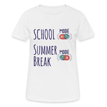Schule Modus Aus, Sommerferien Modus An - Frauen T-Shirt atmungsaktiv - Weiß - Vorne - AI Model Female 172 dark (172cm)