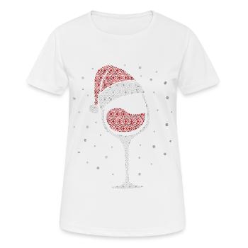 Christmas red wine - Women's Breathable T-Shirt - white - Front - AI Model Female 172 dark (172cm)