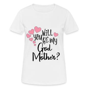 Voulez-vous demander à ma marraine sa marraine - T-shirt respirant Femme - blanc - Devant - AI Model Female 172 dark (172cm)