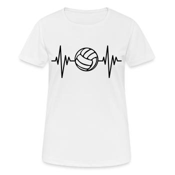 Volleyball Pulse - Frauen T-Shirt atmungsaktiv - Weiß - Vorne - AI Model Female 172 dark (172cm)