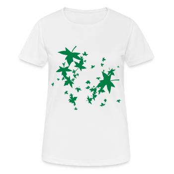 Feuilles feuille automne 1c - T-shirt respirant Femme - blanc - Devant - AI Model Female 172 dark (172cm)