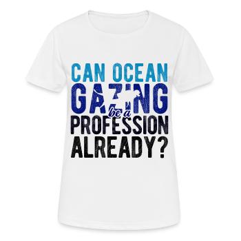Apnoetaucher Freitaucher Taucher - Frauen T-Shirt atmungsaktiv - Weiß - Vorne - AI Model Female 172 dark (172cm)