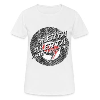 antifa billiard alerta alerta - Frauen T-Shirt atmungsaktiv - Weiß - Vorne - AI Model Female 172 dark (172cm)